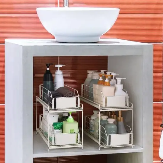NEX&trade; 2-Tier Under Sink Cabinet Organizer with Sliding Basket Drawer {7}