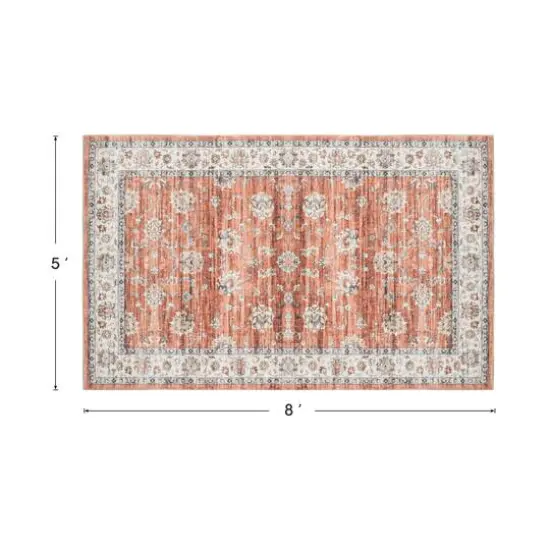 Glitzhome&reg; Red & Ivory Oriental Area Rug {9}