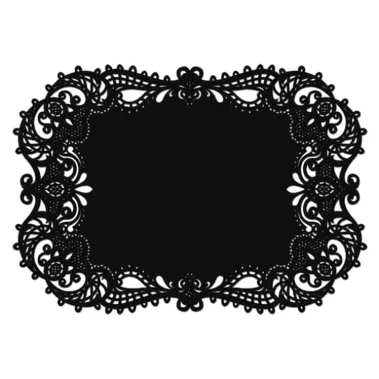 Hortense B. Hewitt Co. Black Laser Place Mat, 12 Pack {1}