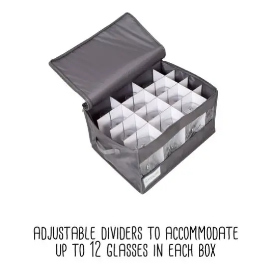 Honey Can Do Gray Stemware Storage Box {14}