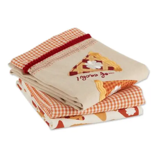 DII&reg; Pie Slice Dishtowel Set {4}