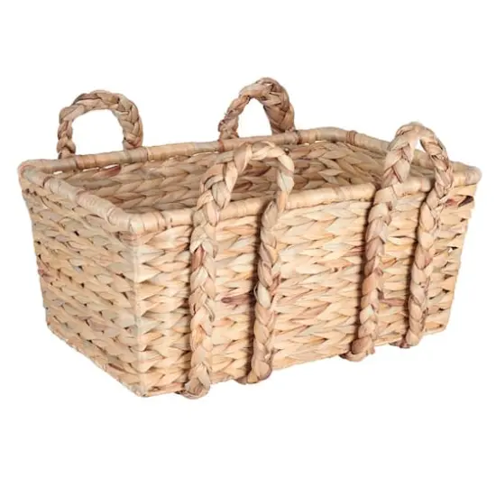 Household Essentials Wicker Storage Basket with Handles {6}