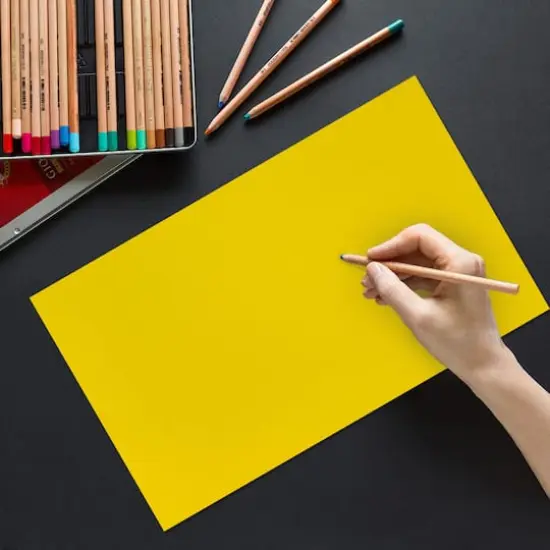 JAM Paper Bright Hue 8.5" x 14" 24lb. Recycled Colored Legal Paper, 100 Sheets Yellow {4}