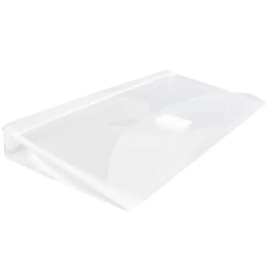 JAM Paper 5.25" x 10" Plastic Hook & Loop Closure Envelopes, 12ct. Clear {6}