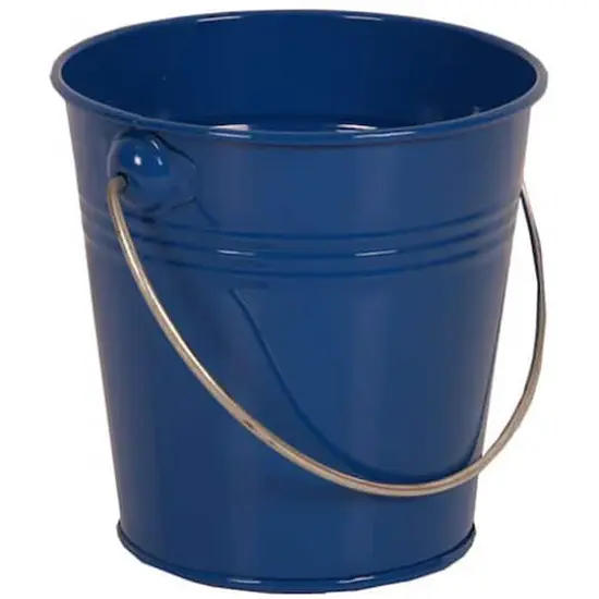 JAM Paper Mini Solid Blue Metal Pail Bucket, 36ct. {1}