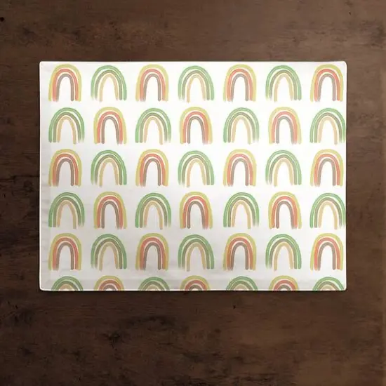 Straight Rainbow Pattern 18" x 14" Cotton Twill Placemat {3}