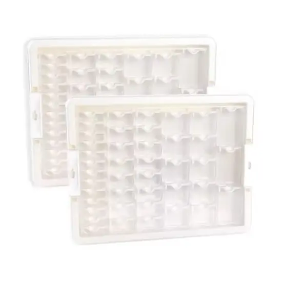 Sparkly Selections White Diamond Storage Box with 42 Compartment Bottles {1}