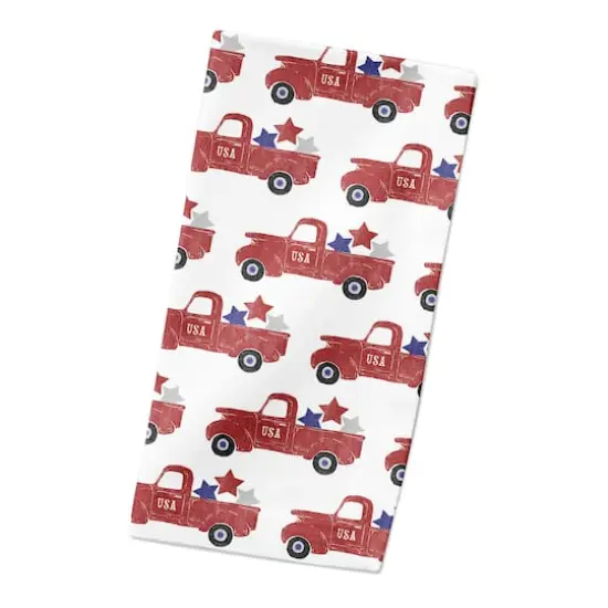 Patriotic Truck Pattern Cotton Twill Napkin {3}