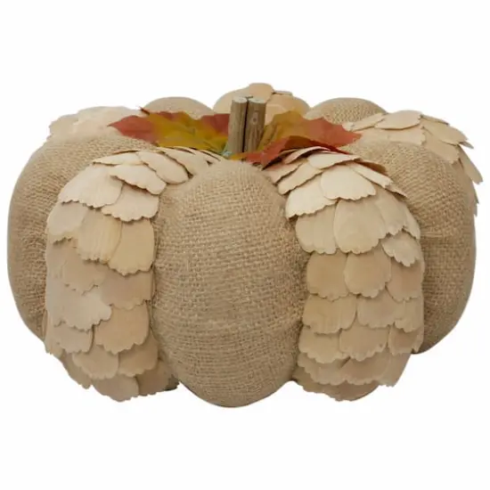 9" Brown Autumn Harvest Tabletop Pumpkin {5}