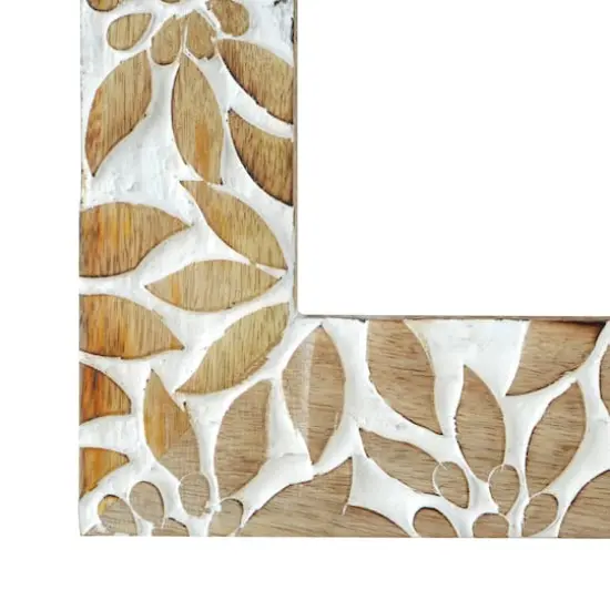 4" x 6" Brown & White Floral Wood Tabletop Frame, Atelier by Studio D&eacute;cor&reg; {4}