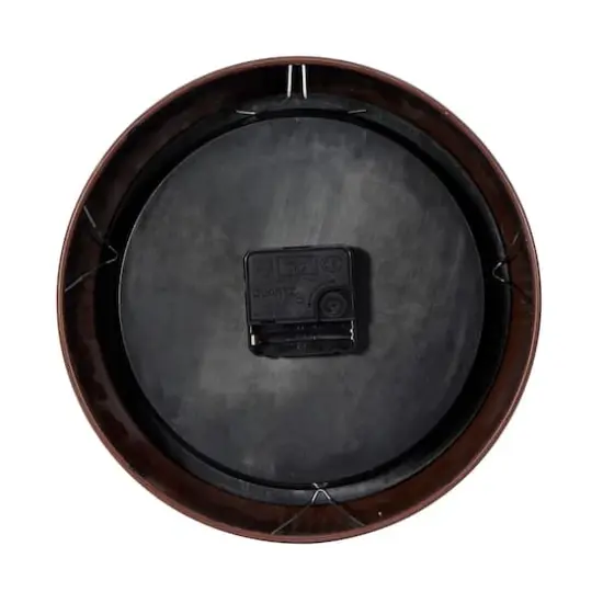 Set of 2 White Metal Vintage Wall Clock, 10" x 10" {6}