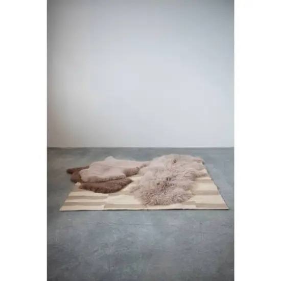 Hello Honey&reg; 3ft. Nude Color Shorn Sheepskin Rug {6}
