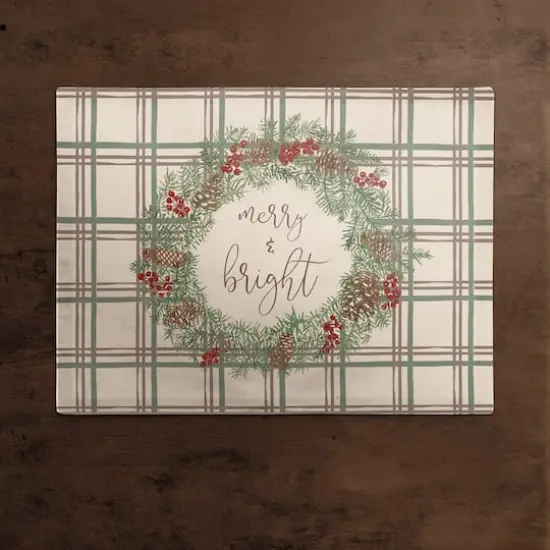 Merry & Bright Plaid Cotton Twill Placemat {3}