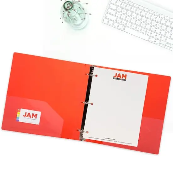 JAM Paper 2" Glass Twill Plastic 3-Ring Binders, 4ct. {4}