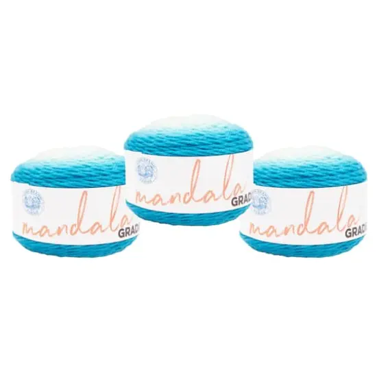 3 Pack Lion Brand&reg; Mandala&reg; Gradient Yarn Aqua {1}