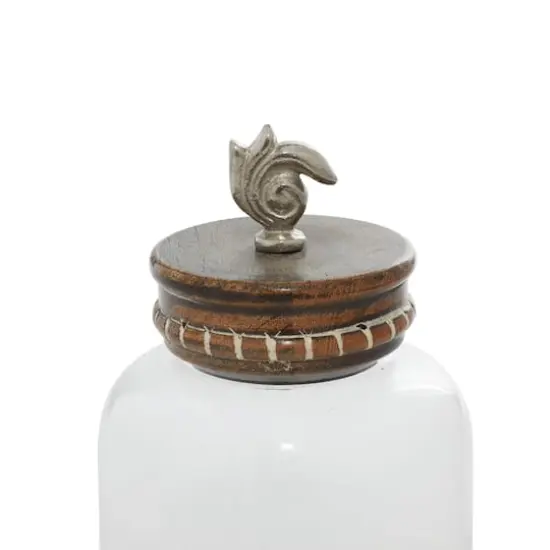 Clear Glass Decorative Jar Set {3}