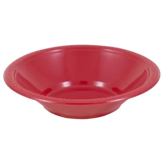 JAM Paper 7" Plastic Bowls, 20ct. Red {1}