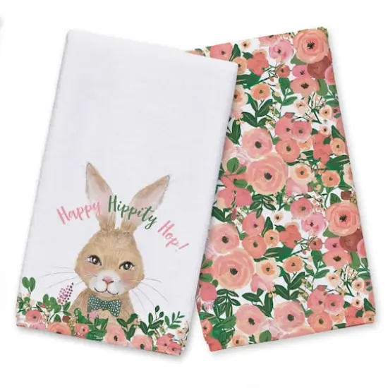 Happy Hippity Hop Bunny Tea Towel Set {1}