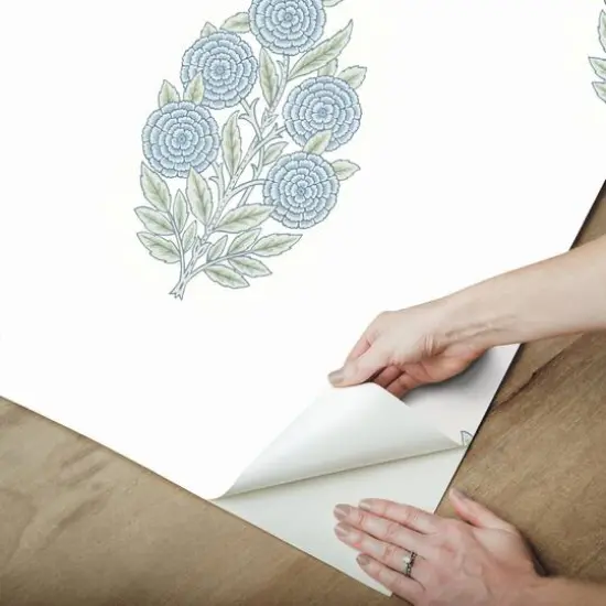 RoomMates Tamara Day Dutch Floral Peel & Stick Wallpaper Blue {10}