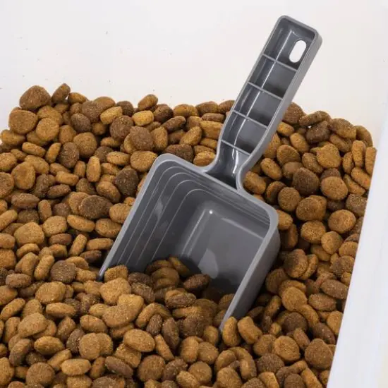 IRIS Clear, White, Black, Dark Gray 55qt. Food Container With Sealed Top & Scoop {8}