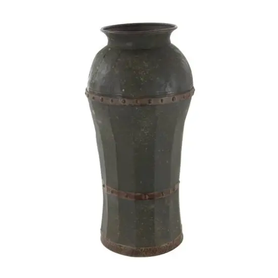 Brown Metal Rustic Vase Set {6}