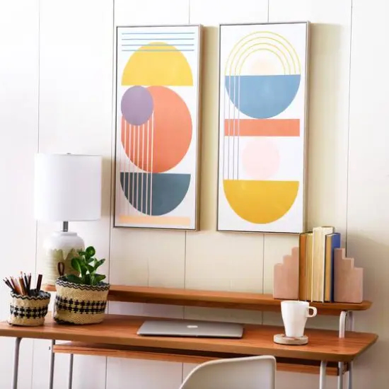 Hello Honey&reg; 6.5" Geometric Marble Bookend Set Blush {8}