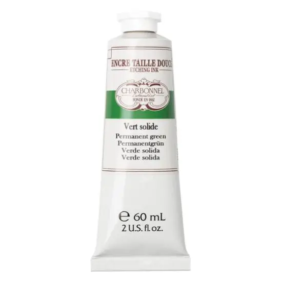 Charbonnel Etching Ink, 60mL Permanent Green {5}