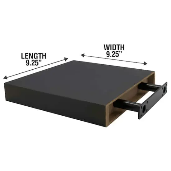 Sorbus 9.2" Tile Wall Shelves, 3ct. Black {6}