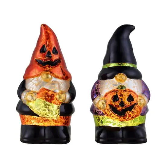 Mr. Halloween 6" Mercury Glass Gnomes {1}