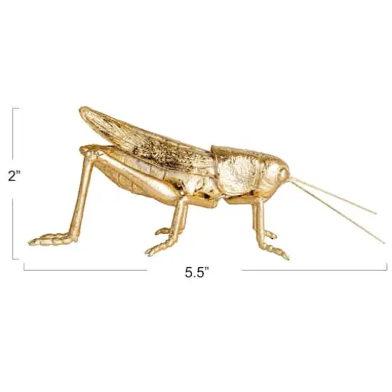Hello Honey&reg; 5.5" Gold Gilded Garden Grasshopper D&eacute;cor {11}