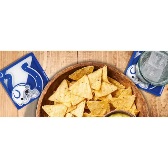 NFL 3D Logo Series Coaster Set Indianapolis Colts {4}