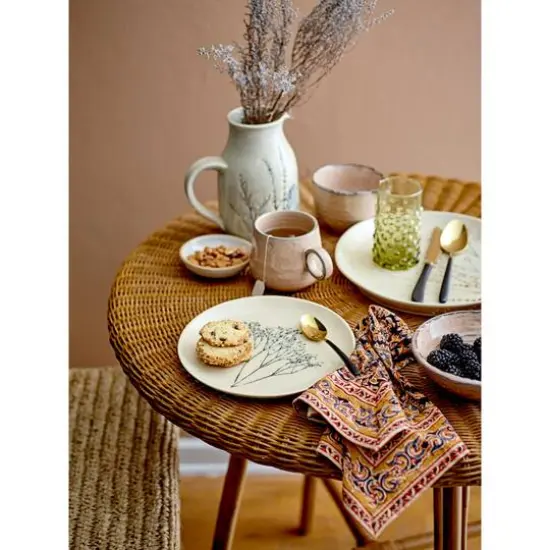 Hello Honey&reg; 32oz. Floral Reactive Crackle Glaze Stoneware Debossed Pitcher {6}