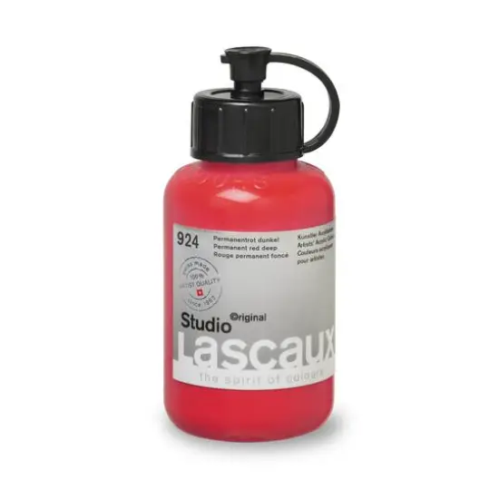 Lascaux Studio Acrylic Paint, 85mL 924 Permanent Red Deep {4}