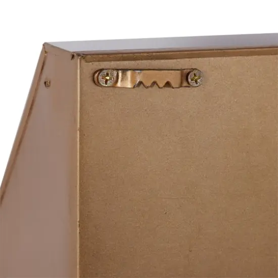 Brown Metal Industrial Wall Shelf, 29" x 9" x 5" {5}