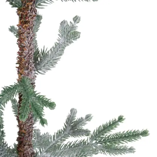 5ft. Unlit Frosted Pine Slim Artificial Christmas Tree in Burlap Base {4}