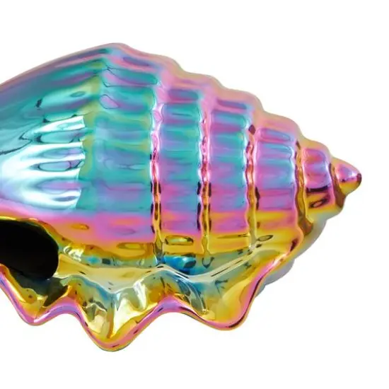 Rainbow Ceramic Shell Sculpture Set {6}