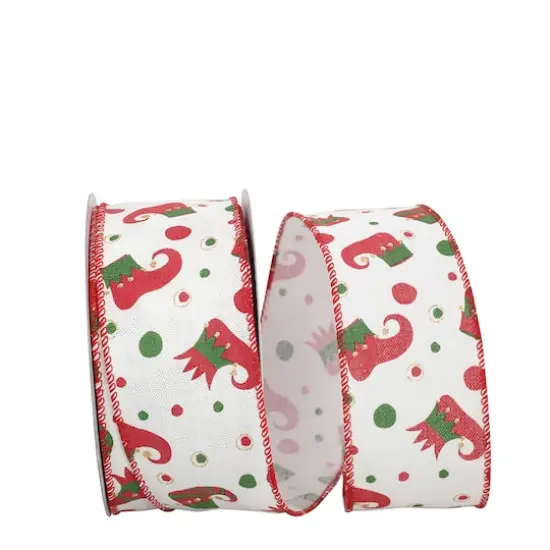 JAM Paper 2.5" x 20yd. Wired Jester Boots Ribbon {1}