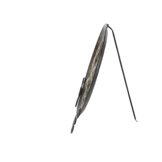 25" Traditional Decorative Iron Fleur de Lis Plate with Stand {4}