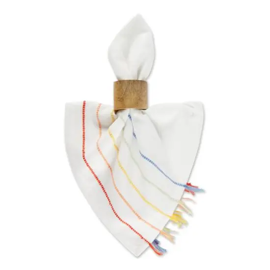 DII&reg; Striped Tassel Napkins, 4ct. Rainbow {6}