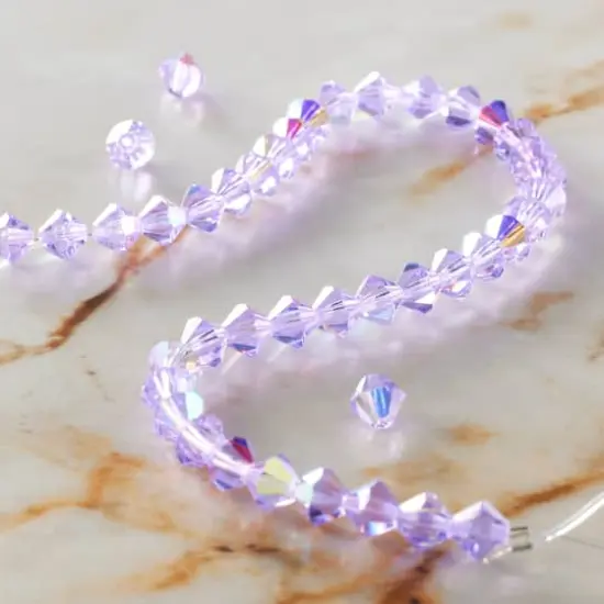 Preciosa Glass Crystal Bicone Beads, 6mm by Bead Landing&trade; Violet AB {3}