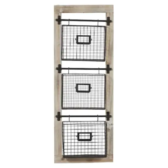 Black Metal Farmhouse Magazine Rack Holder {1}