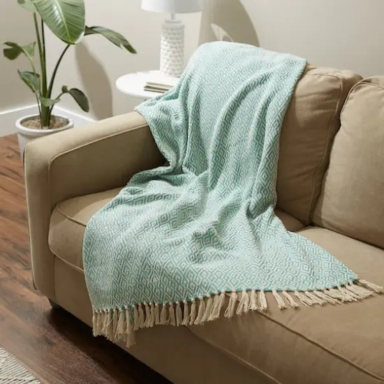 DII&reg; Double Diamond Throw Aqua {7}