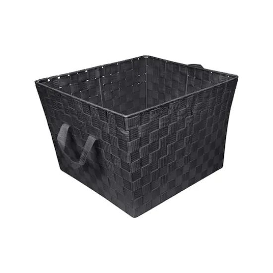 Simplify Large Black Woven Storage Bin {9}