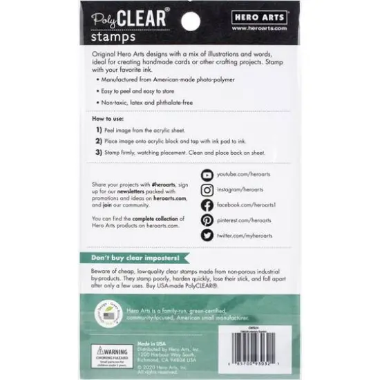 Hero Arts Literary Quotes Clear Stamps {4}