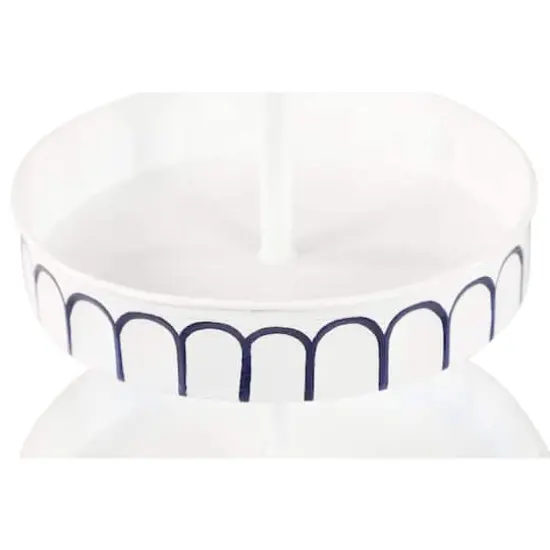 White Iron Farmhouse 3 Tier Tray Cupcake Stand {6}