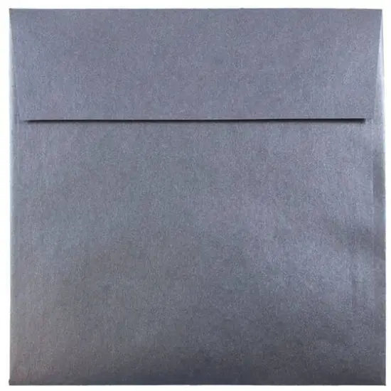 JAM Paper 6.5" x 6.5" Square Metallic Invitation Envelopes, 25ct. Anthracite Stardream {1}