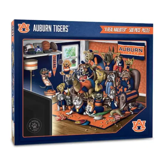 College Football Purebred Fans A Real Nailbiter 500 Piece Puzzle Auburn Tigers {1}