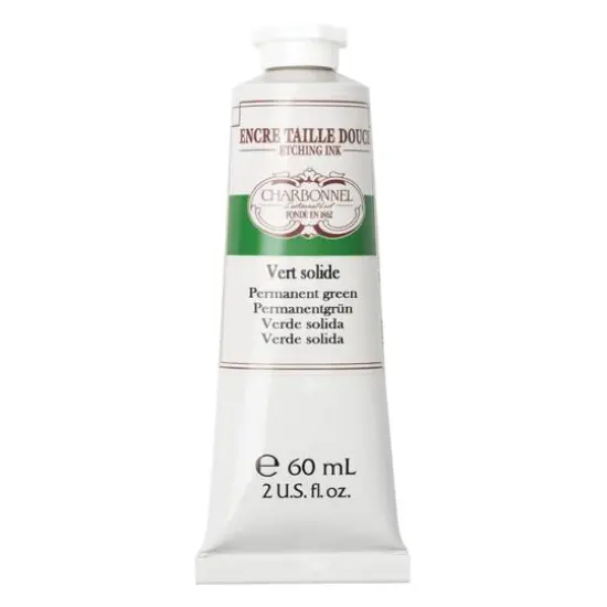 Charbonnel Etching Ink, 60mL Permanent Green {1}