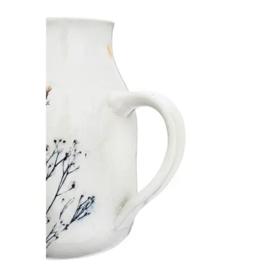 Hello Honey&reg; 32oz. Floral Reactive Crackle Glaze Stoneware Debossed Pitcher {9}
