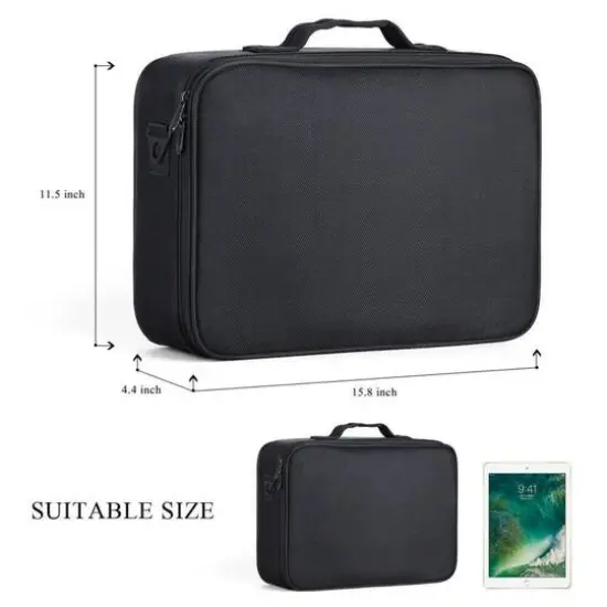 NEX&trade; Large Black Travel Cosmetic Organizer {3}